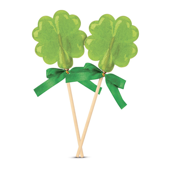 Display sucettes Trèfle en sucre cuit 35g x 18