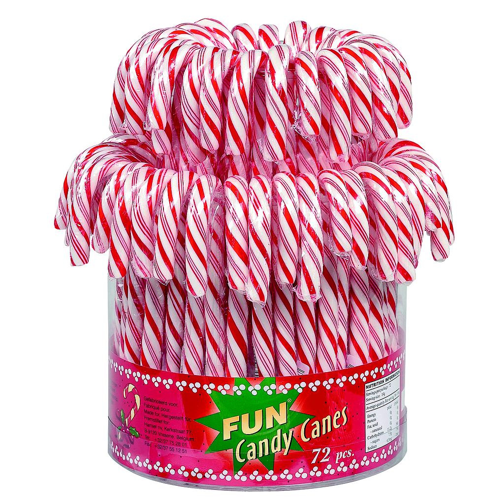Mini candy cane en seau rouge/blanc 14gx72