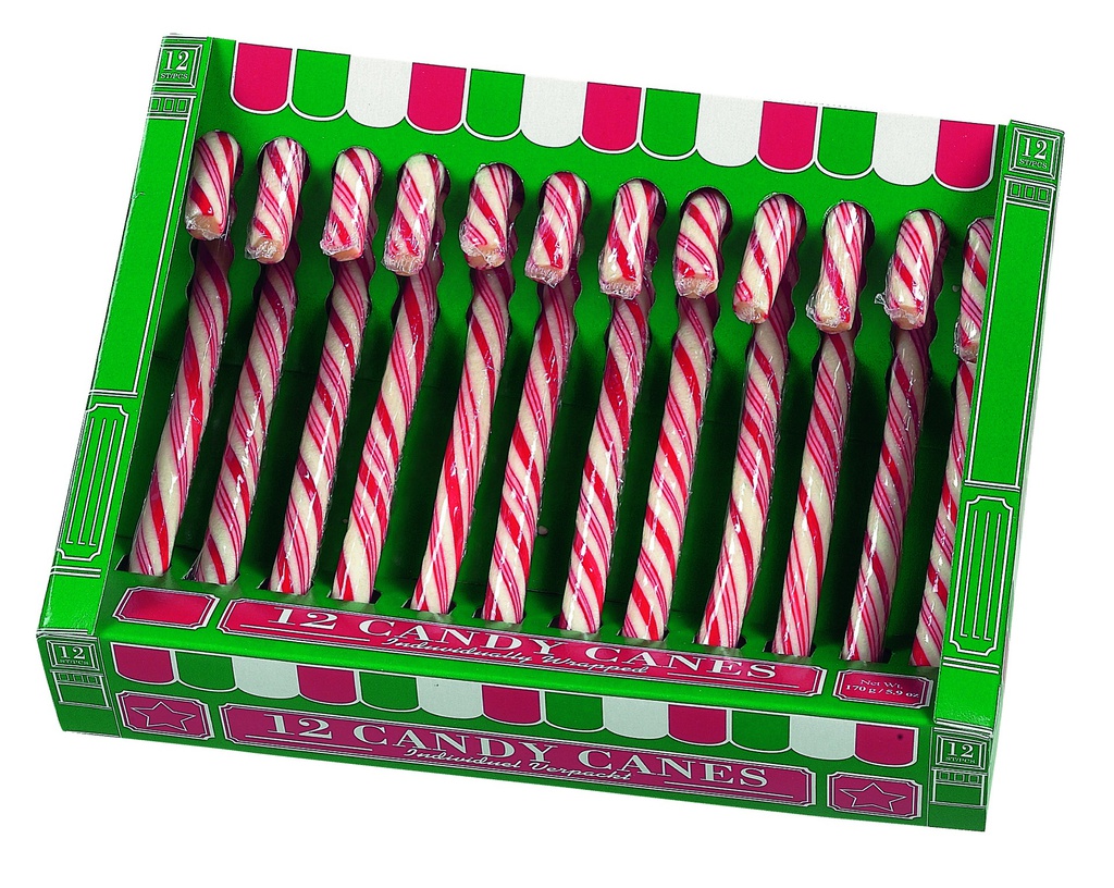 Mini candy cane 12 x 14g  boite pres x 24