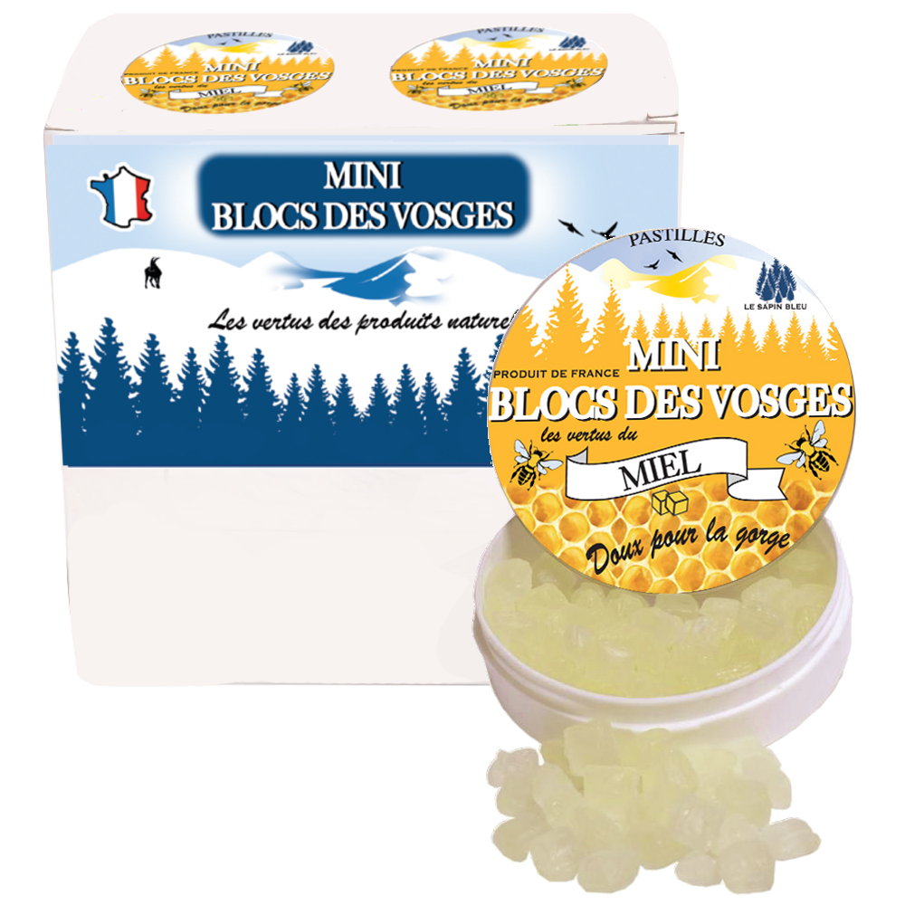 *Boite mini bloc des Vosges Miel 43g x 12