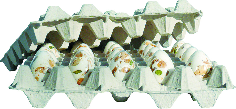 Plateau de 20 oeufs nougat nus 35gx20