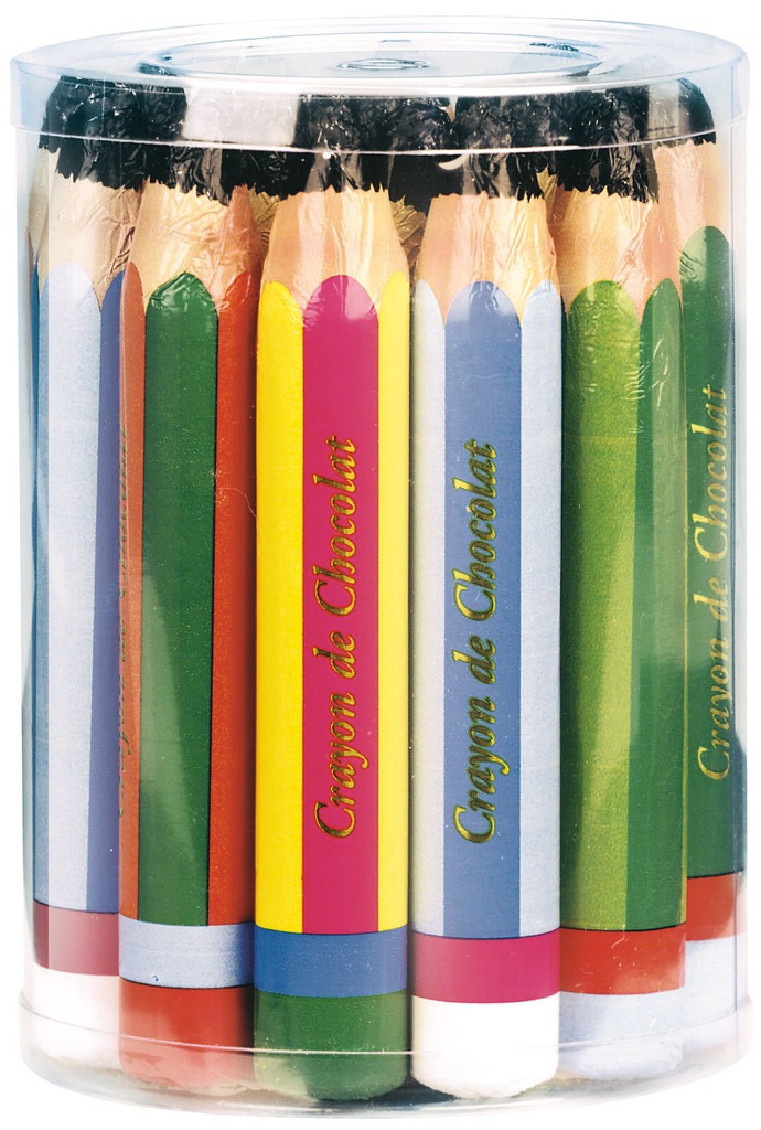 *Boite de 19 Crayons chocolat, en 30g