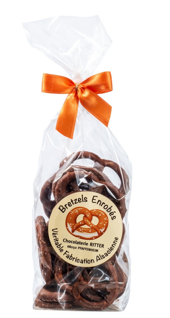 Sachet Bretzels salés choc lait 100g x 10