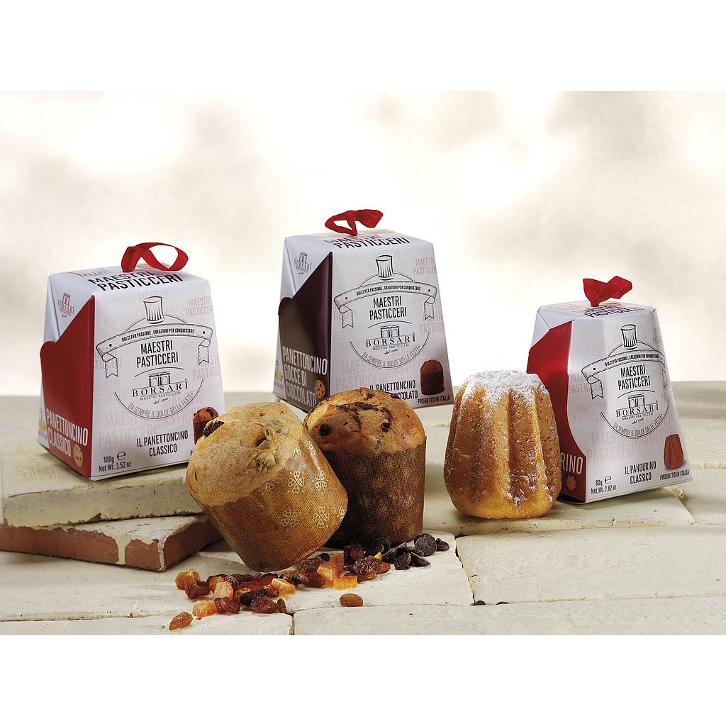 Petit panettone chocolat boite carton 100g x 24