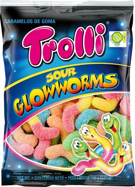 Glowworms acidulé sachet 100g x 24