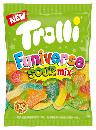 *Funiverse Sour mix Trolli sachet 100g x 12