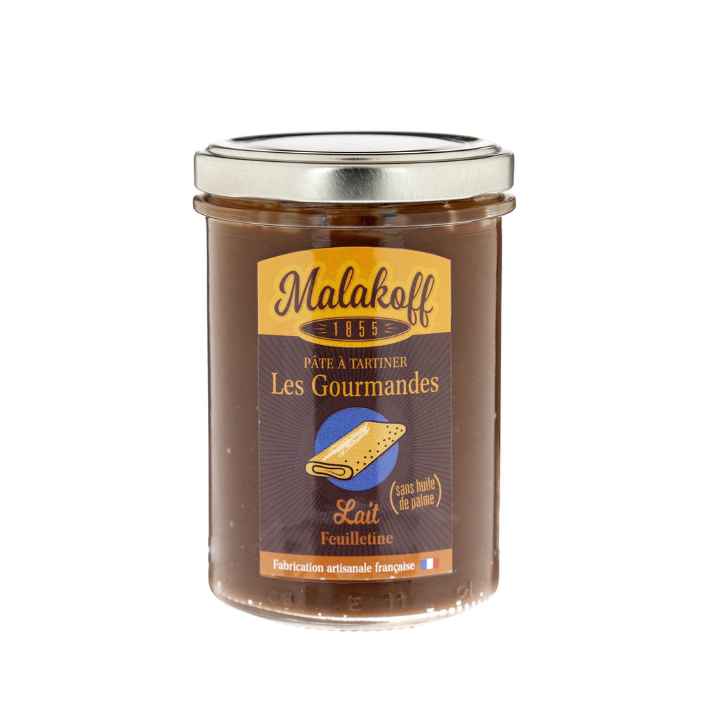 Pâte à tartiner chocolat Malakoff 1855 Feuilletine 240g x 12