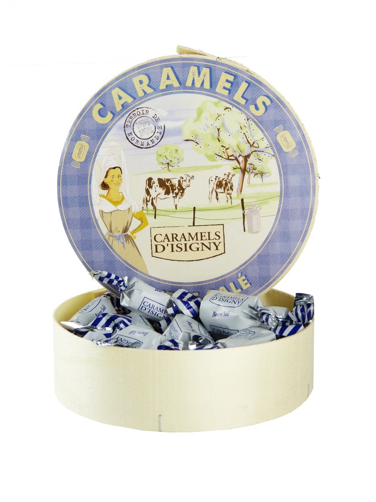 Boite bois caramel beurre salé d'Isigny 150gx12