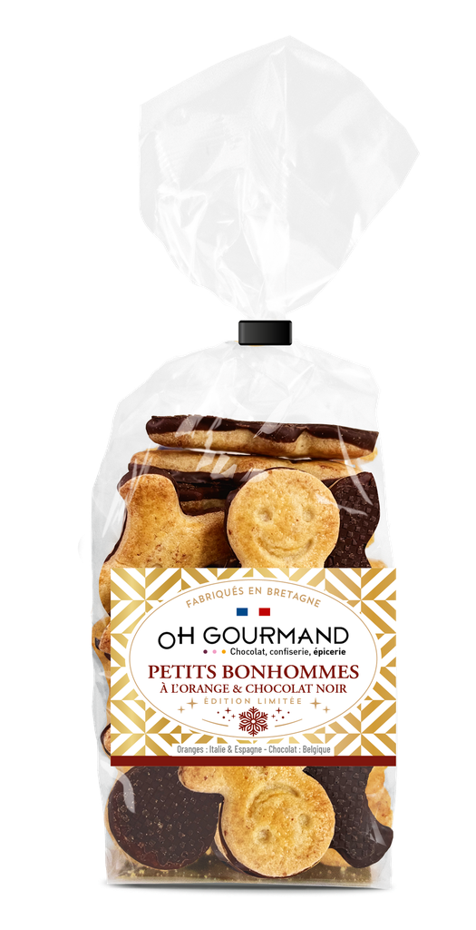 Sachet petit bonhomme à l'orange et chocolat 100g X12