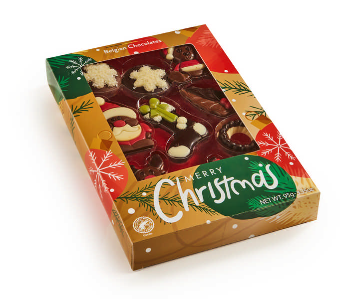 Boite cadeau Noël assortiment chocolat plein 95gx8