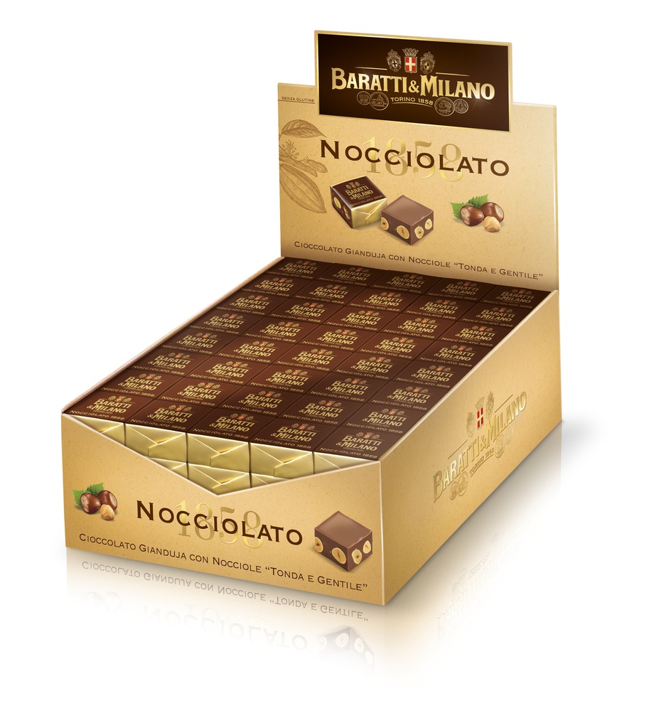 Présentoir Nocciolato 1858 lait 10g x 1.96 kg