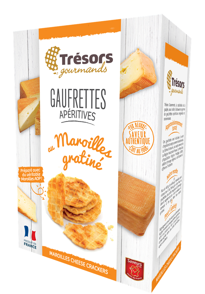 Gaufrettes apéritives Maroilles gratiné 60g X12