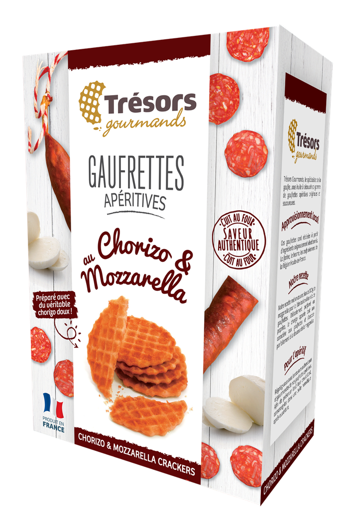 Gaufrettes apéritives chorizo mozzarella 60g X12