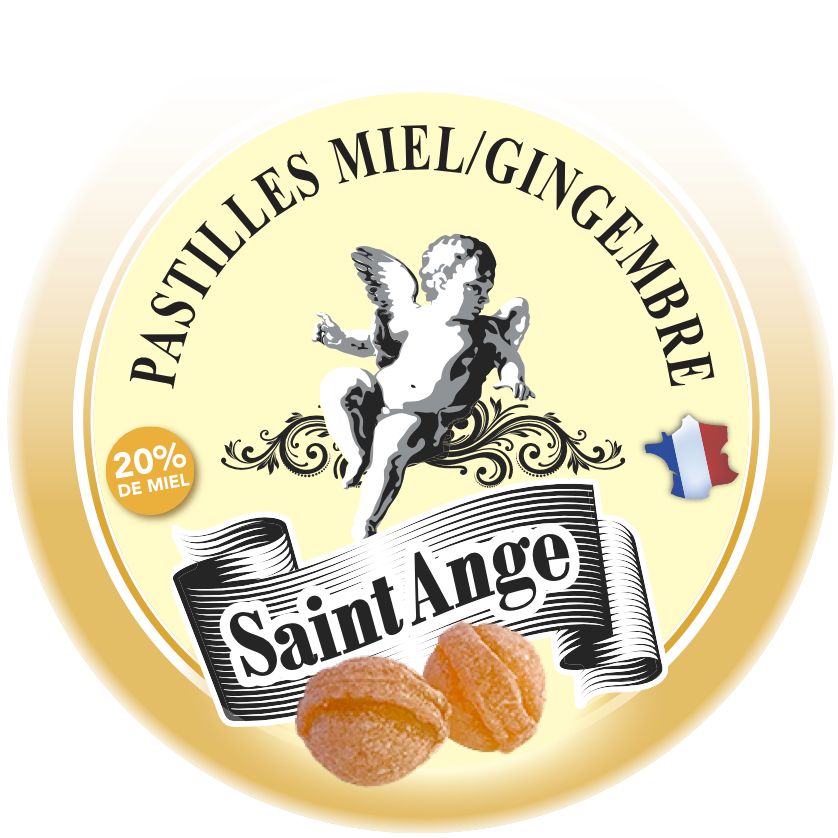 Pastilles au Miel Gingembre 50g x 10