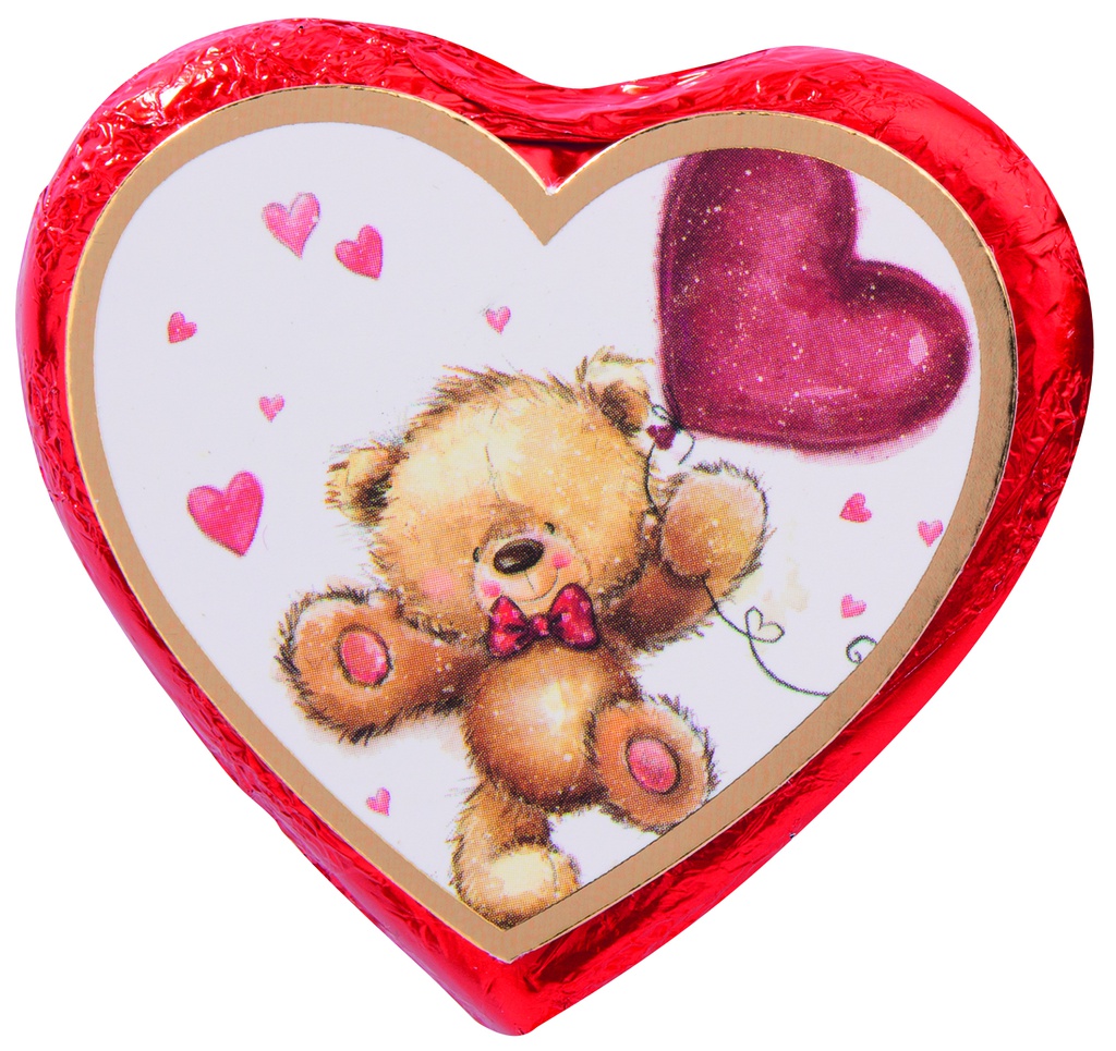 Grand cœur praliné chocolat sticker love 24g x 40