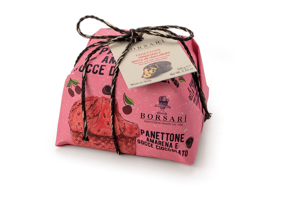 Panettone crème Amarena éclats chocolat 500g x 12