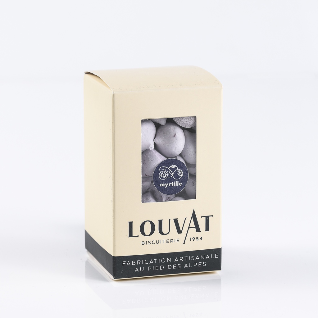 *Boite meringues &quot;gouttes&quot; myrtille 50g X12