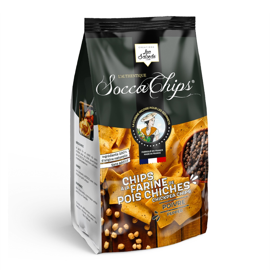 SOCCA CHIPS poivre 120g X12