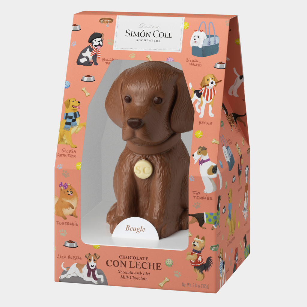 Boite moulage Chien chocolat lait 165gx6