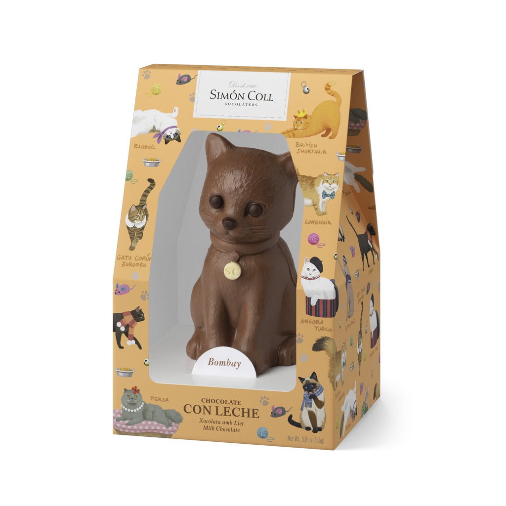 Boite moulage Chat chocolat lait 165g x 6