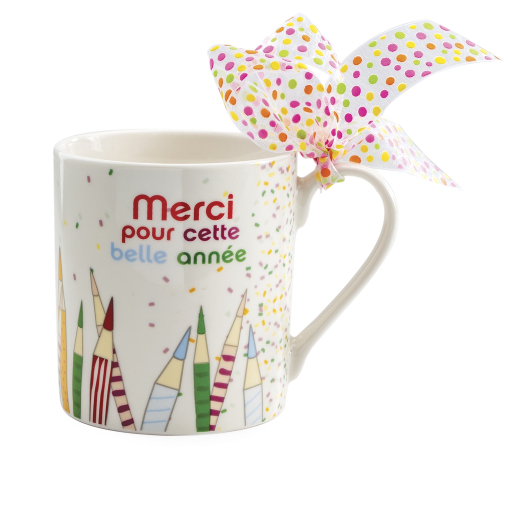 Mug crayons merci x 6