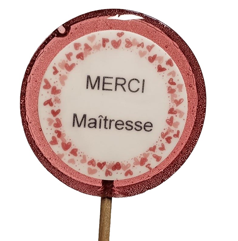 Sucette meric maitresse framboise 22g x 25