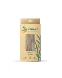 Lot de 50 pailles en canne à sucre X1