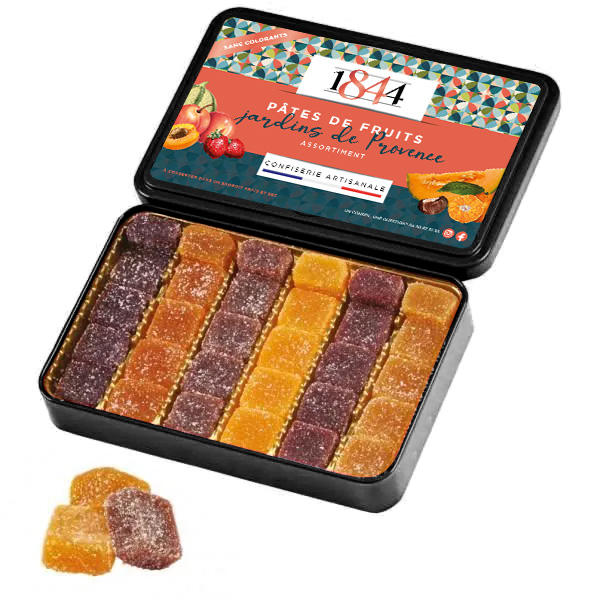 Boite métal pâtes de fruits ass Provence 280g x 7