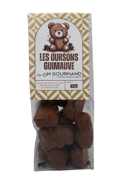 Sachet petit ourson guimauve choc lait 120g x 10