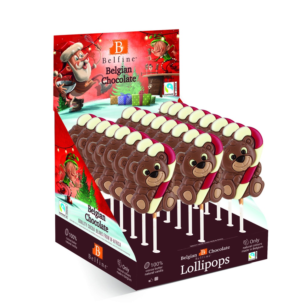 Sucette chocolat lait ourson Raphaël 25gx24