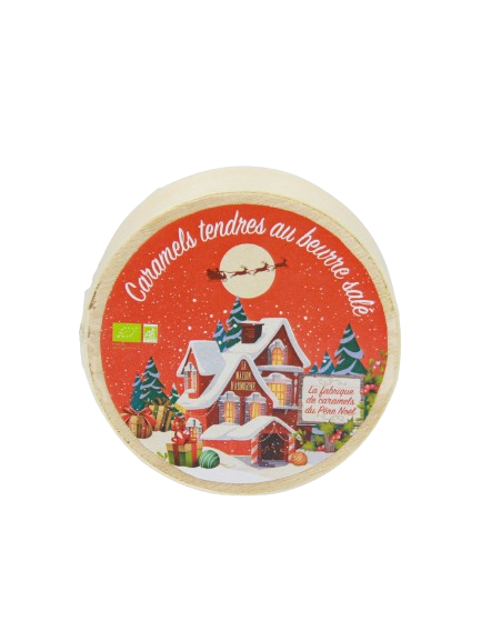 Mini boite bois caramel Père Noel Bio 40g x 24