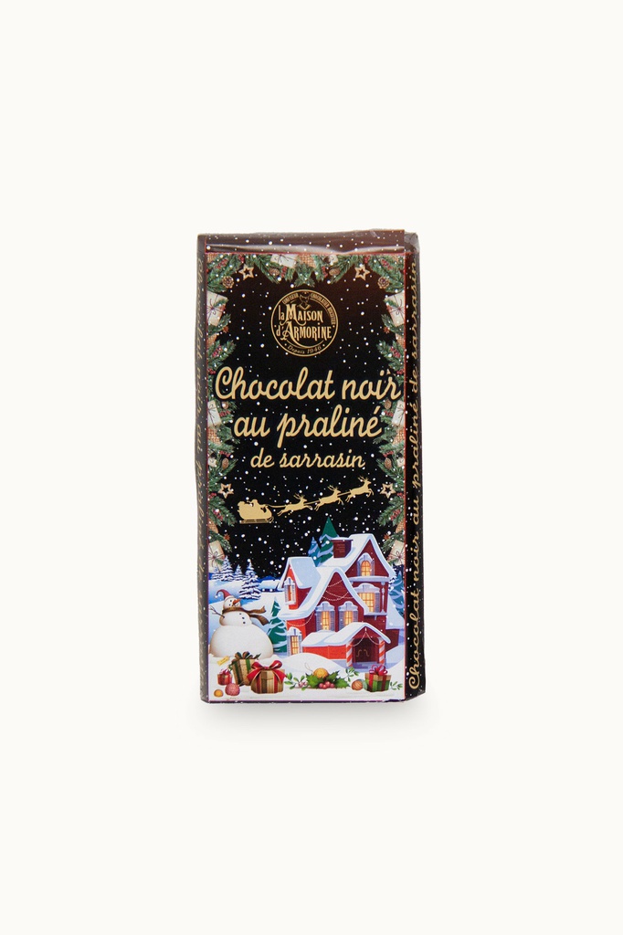 Tablette noir au praliné de sarrasin 100g x 24