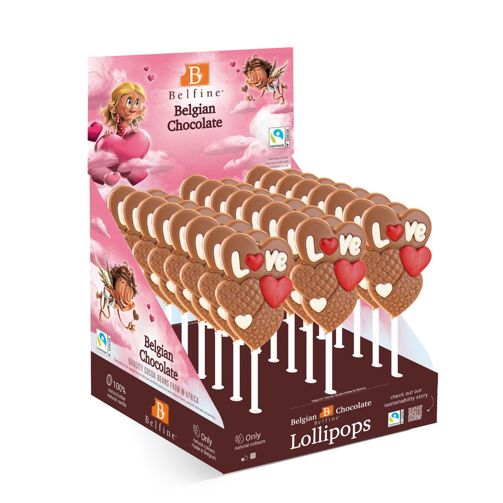 Sucettes Coeur love 25g x 24