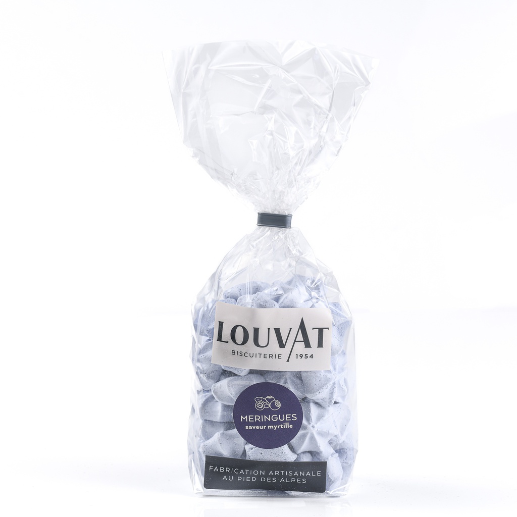 Sachet meringues striées myrtille 50g X20