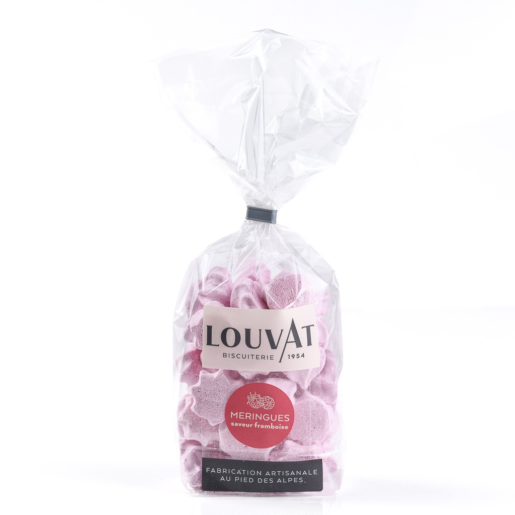 Sachet meringues striées framboise 50g X20