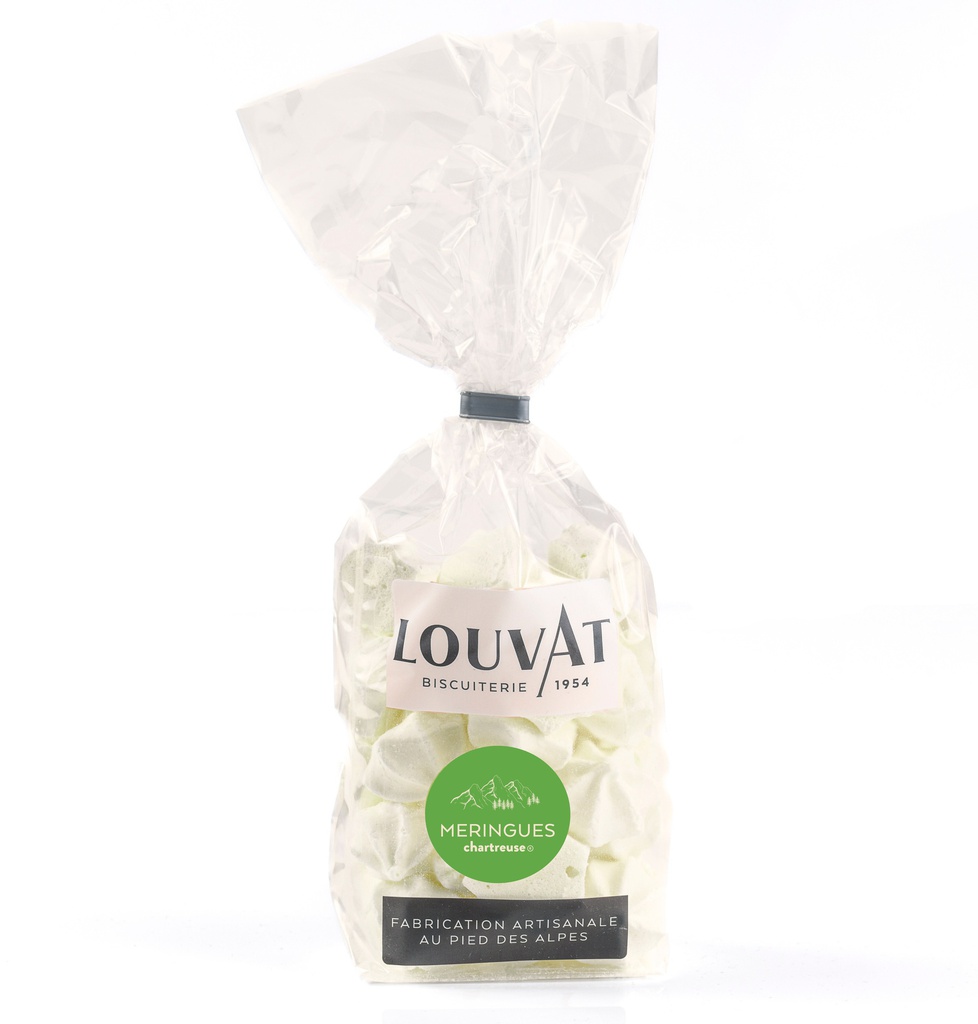 Sachet meringues striées chartreuse 50g X20