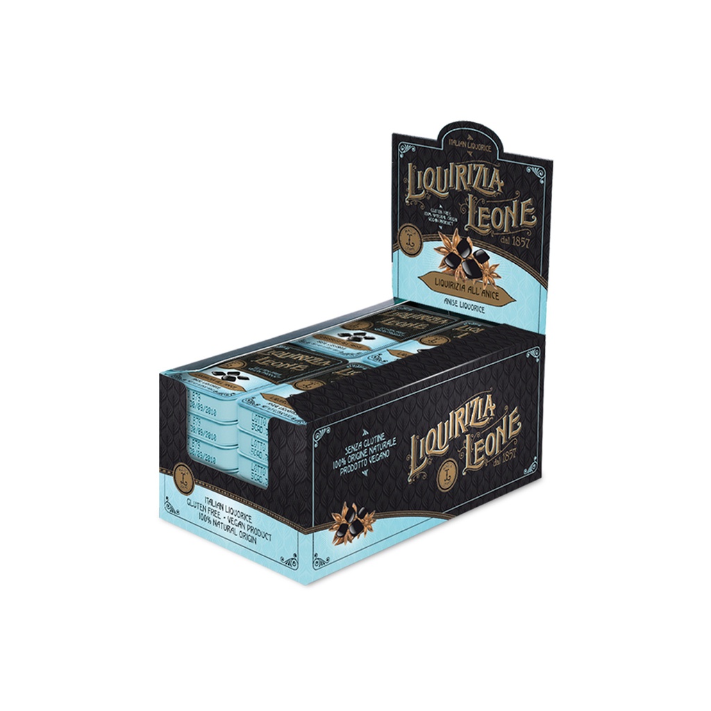 Prés. boites métal réglisse anis s/sucre 10g x 24