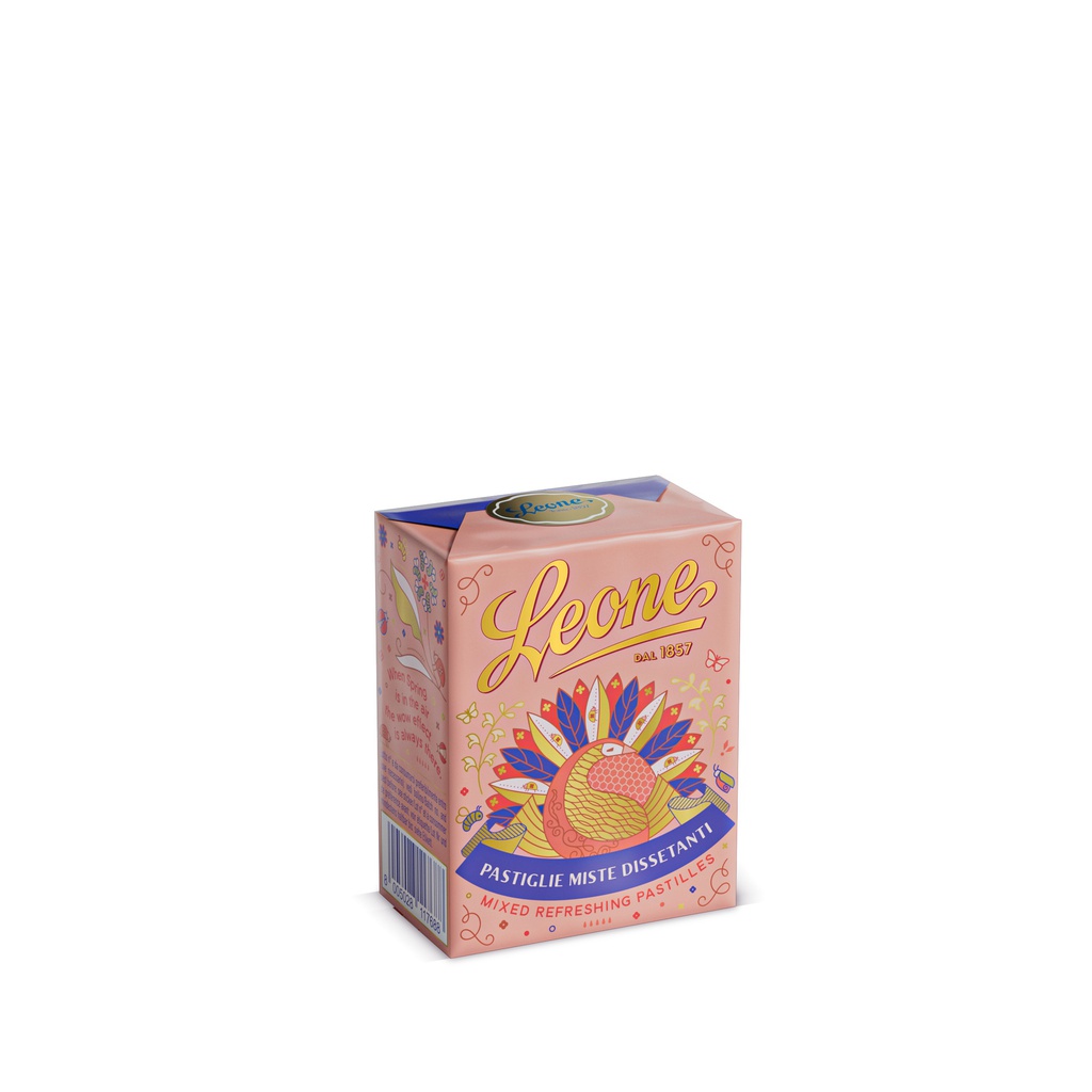 Pastilles mixtes Léone Paon boite carton 27g x 18