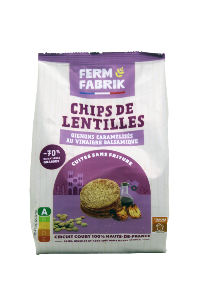 Chips de lentille oignons caramélisé vinaigre 75g X20