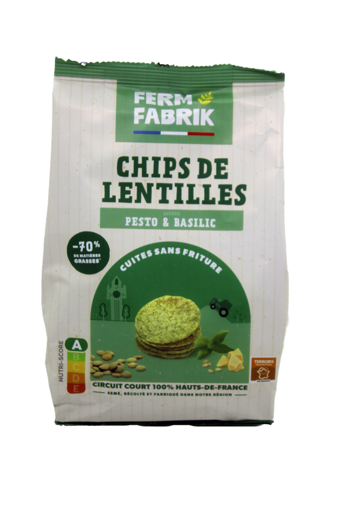 Chips de lentille Pesto basilic 75g X20