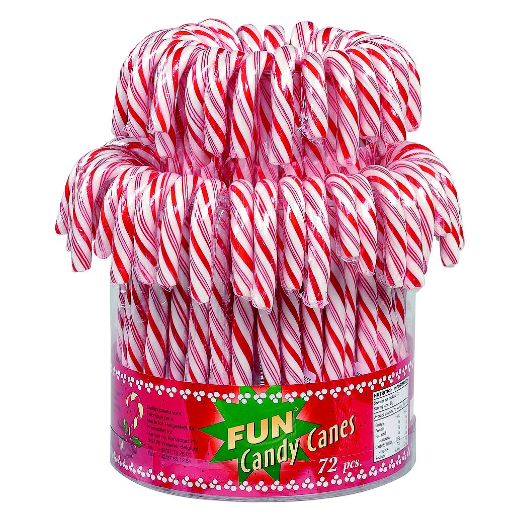 Mini candy cane rouge blanc 14g x 72