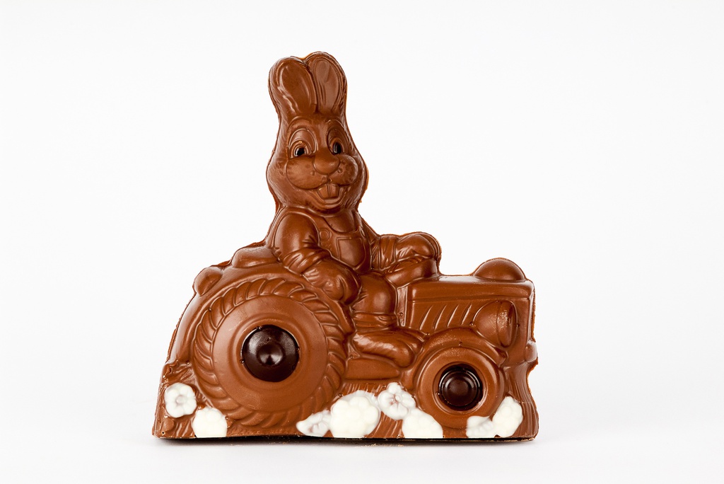 Tracteur Louis chocolat lait h16 cm 180g x 12