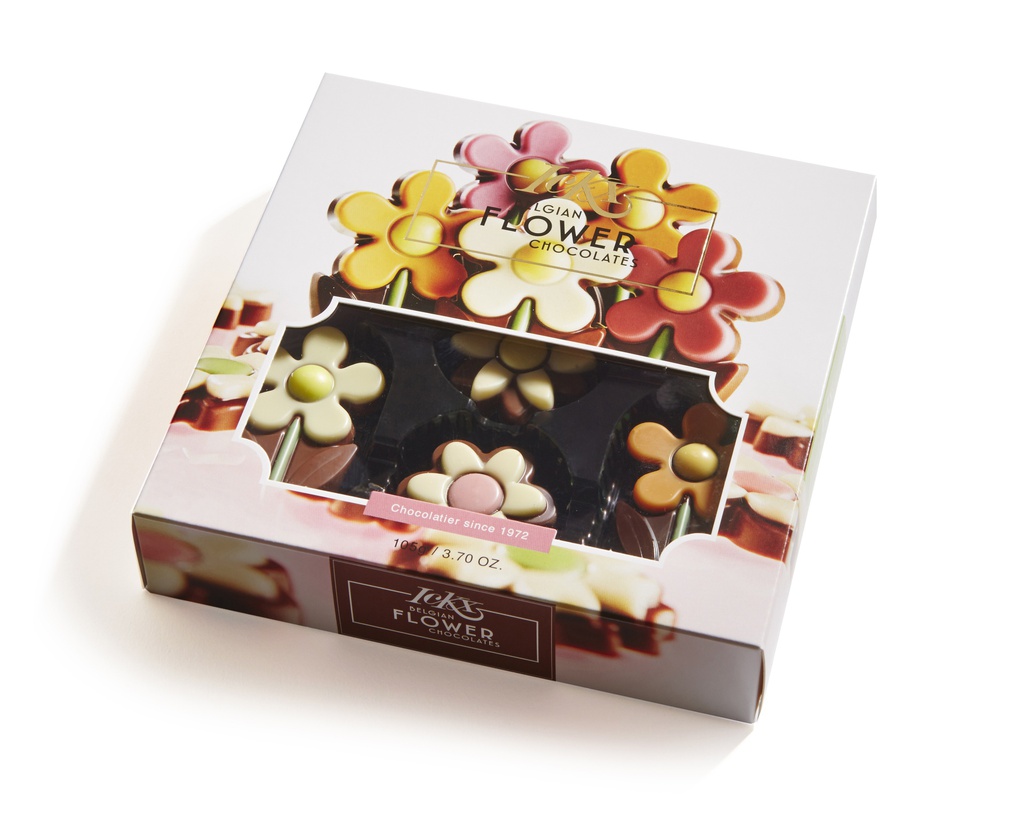 Boite fleurs chocolat  105g x 16