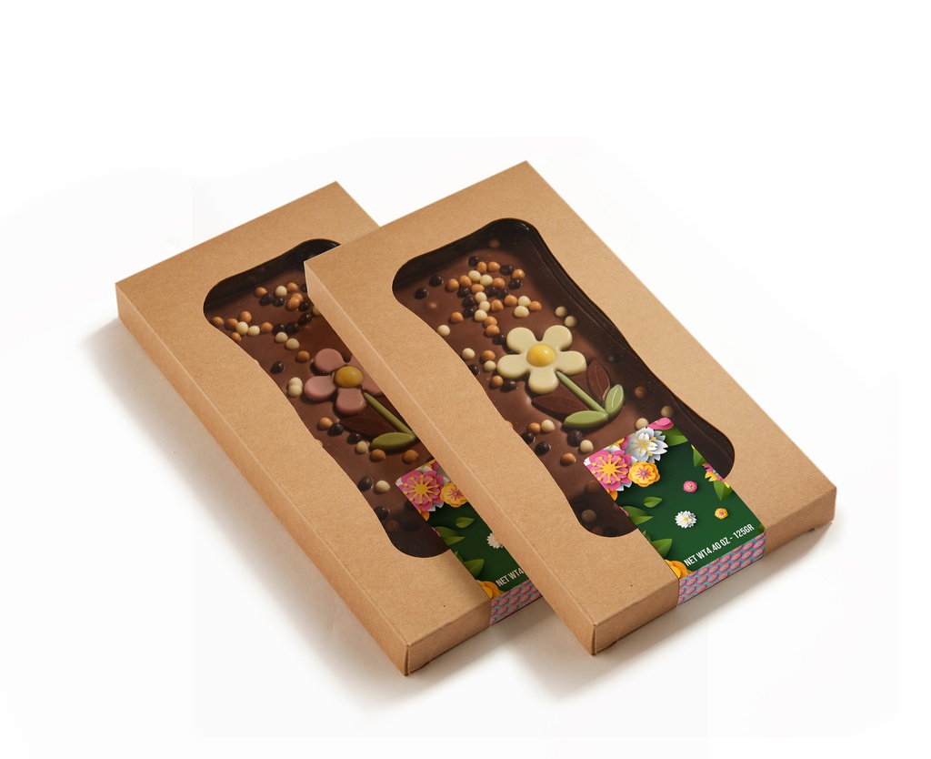 Tablette fleurs chocolat 125g x 8