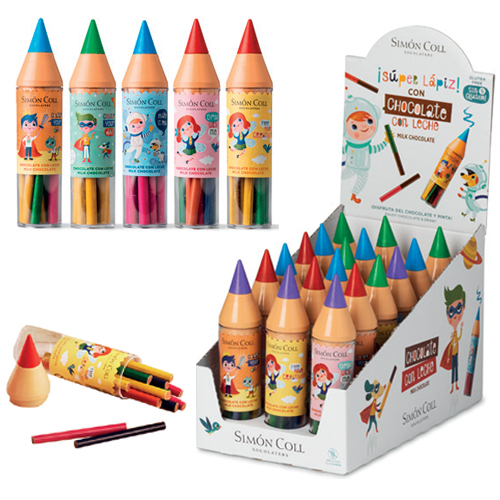 Display gros crayon rempli de petits  30g x 18