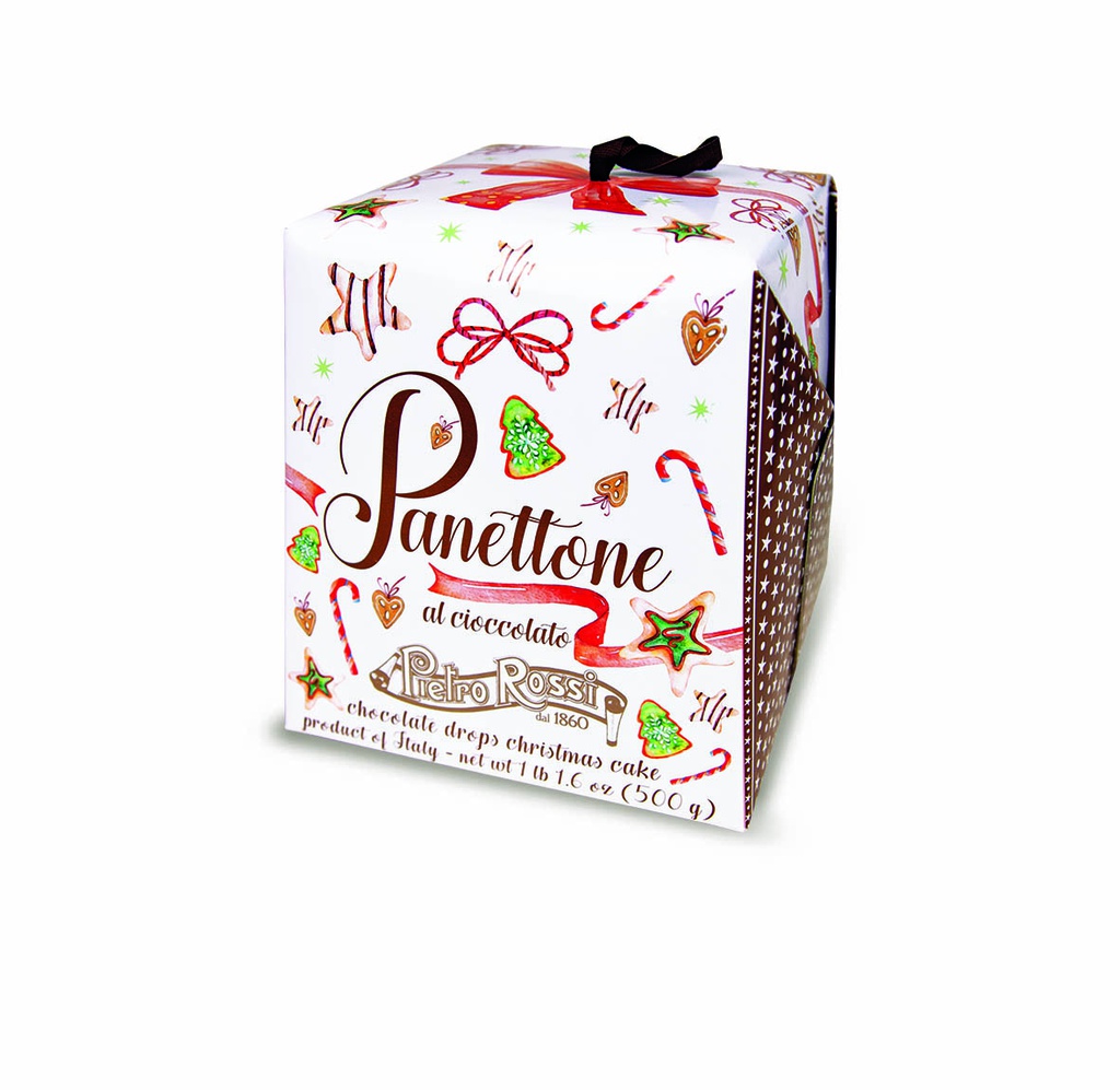 Panettone chocolat boite carton PIETRO 500g X12