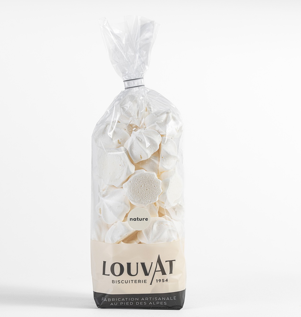 Sachet meringues striées nature BLANC 100g X9