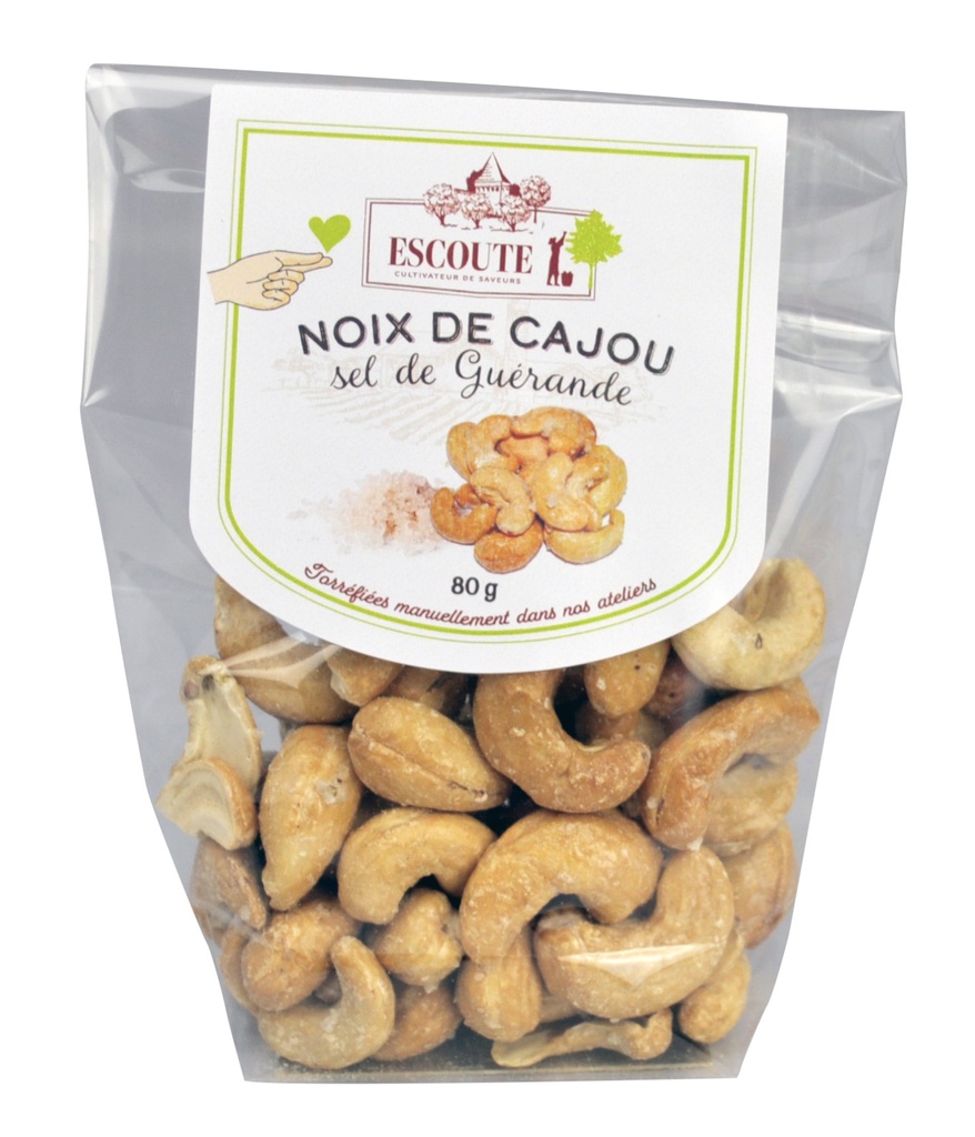 Sachet noix de cajou au sel de Guérande 80g X12