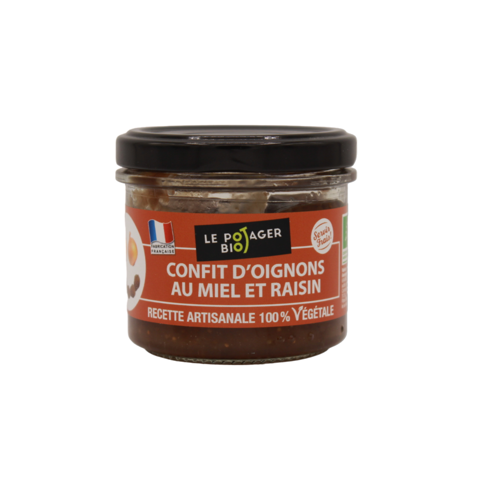 Confit oignons miel et raisins bio 100g X6