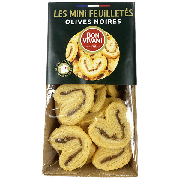 Barquette biscuits palmier olives noires 80g X10